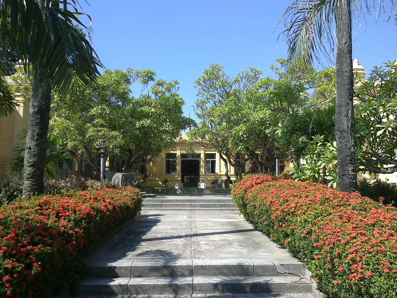 The colonial-era exterior of the Museum of Cham Sculpture in Da Nang