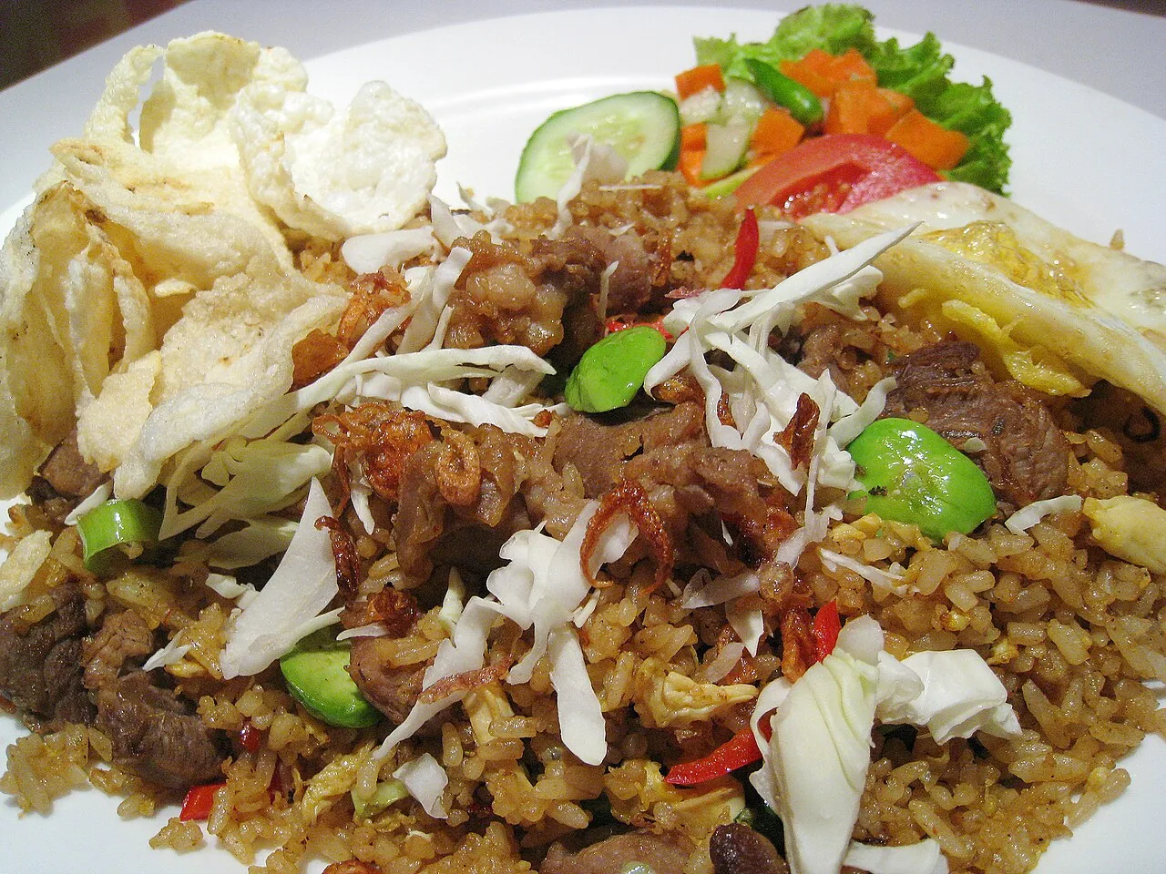 Halal Malay/Indonesian food (nasi goreng), like the dishes at Da Nang's halal restaurants