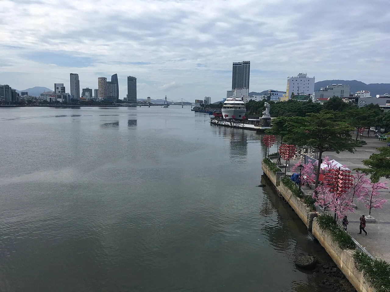 The Han River waterfront in central Da Nang