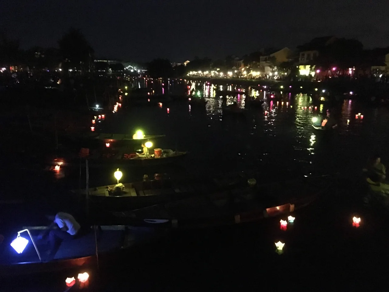 Lanterns glowing in Hoi An's Old Town at night