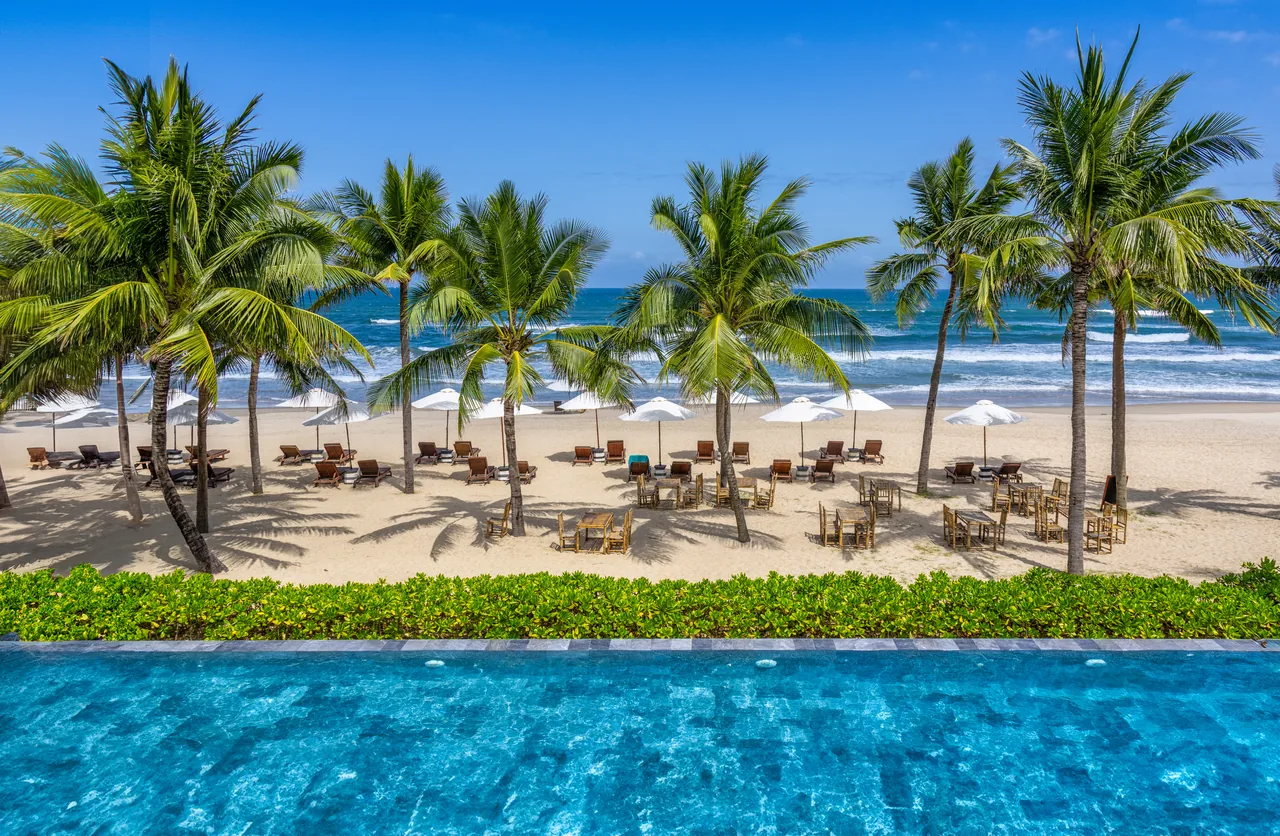 My Khe Beach in Da Nang on a bright sunny summer day