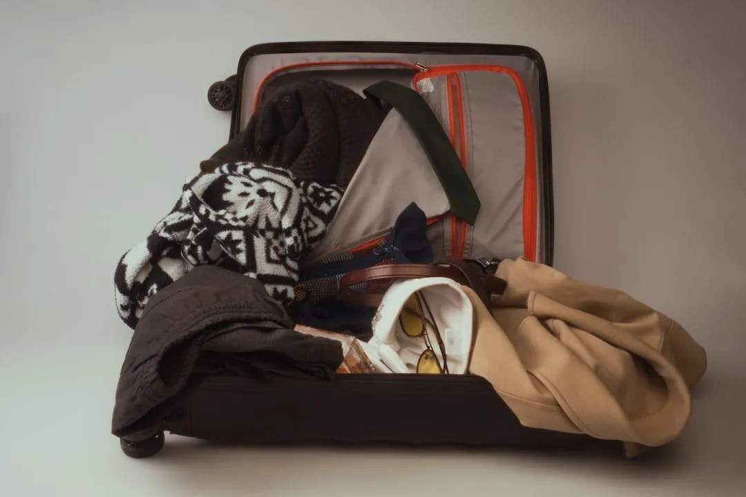 Summer holiday packing — clothes laid out flat