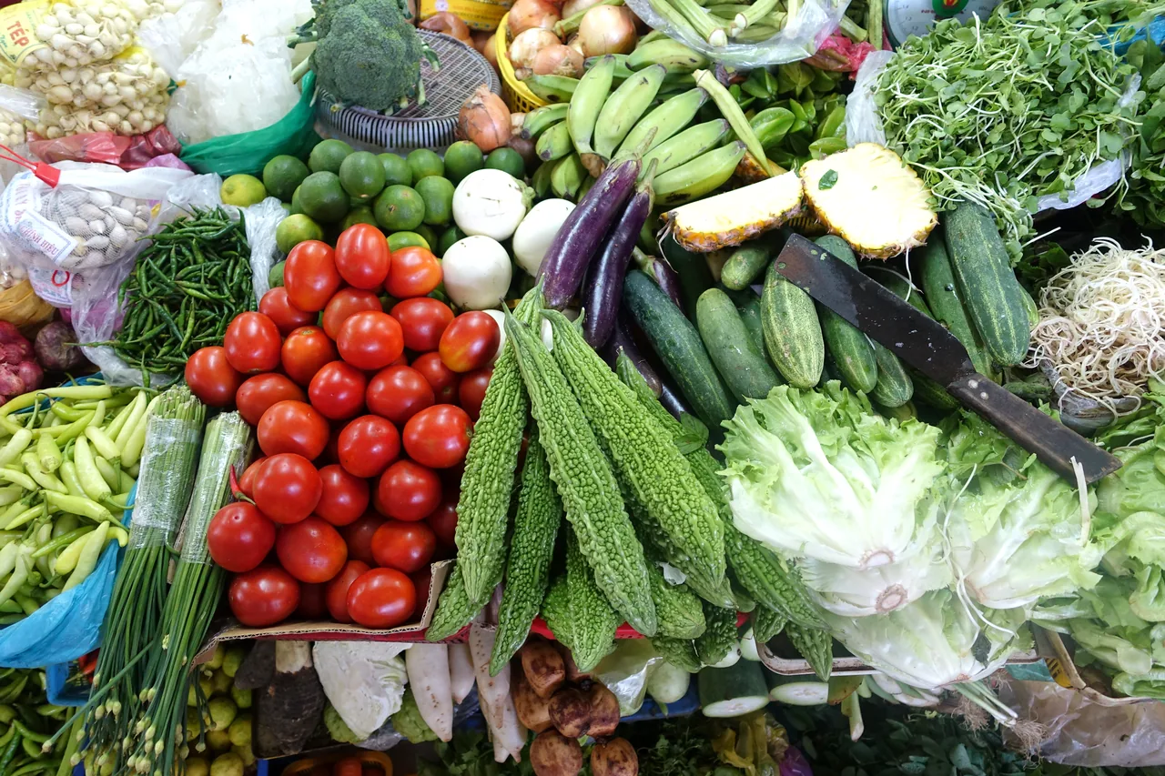Fresh produce at a Da Nang market