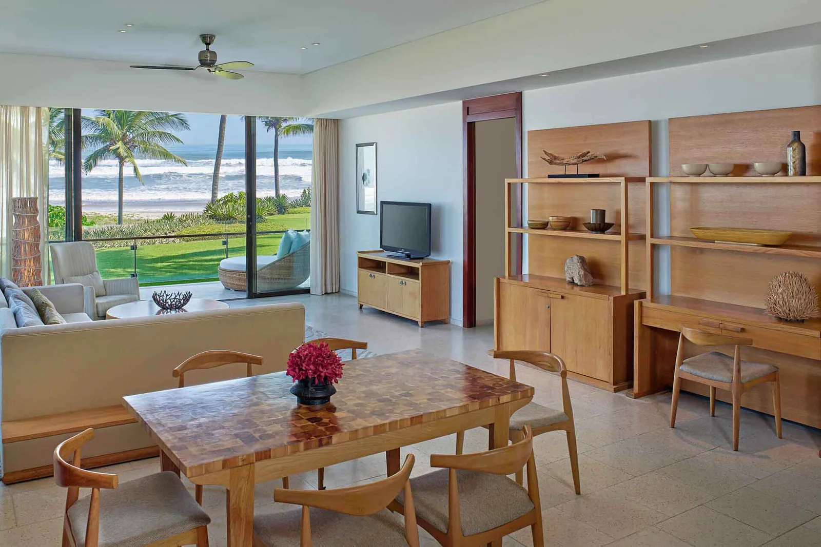The living and dining area of a 2-bedroom Residence at Hyatt Regency Danang Resort and Spa