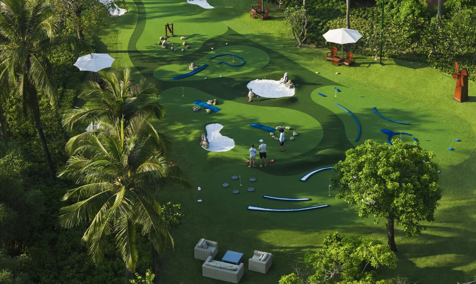 The 9-hole mini golf course at Hyatt Regency Danang Resort and Spa