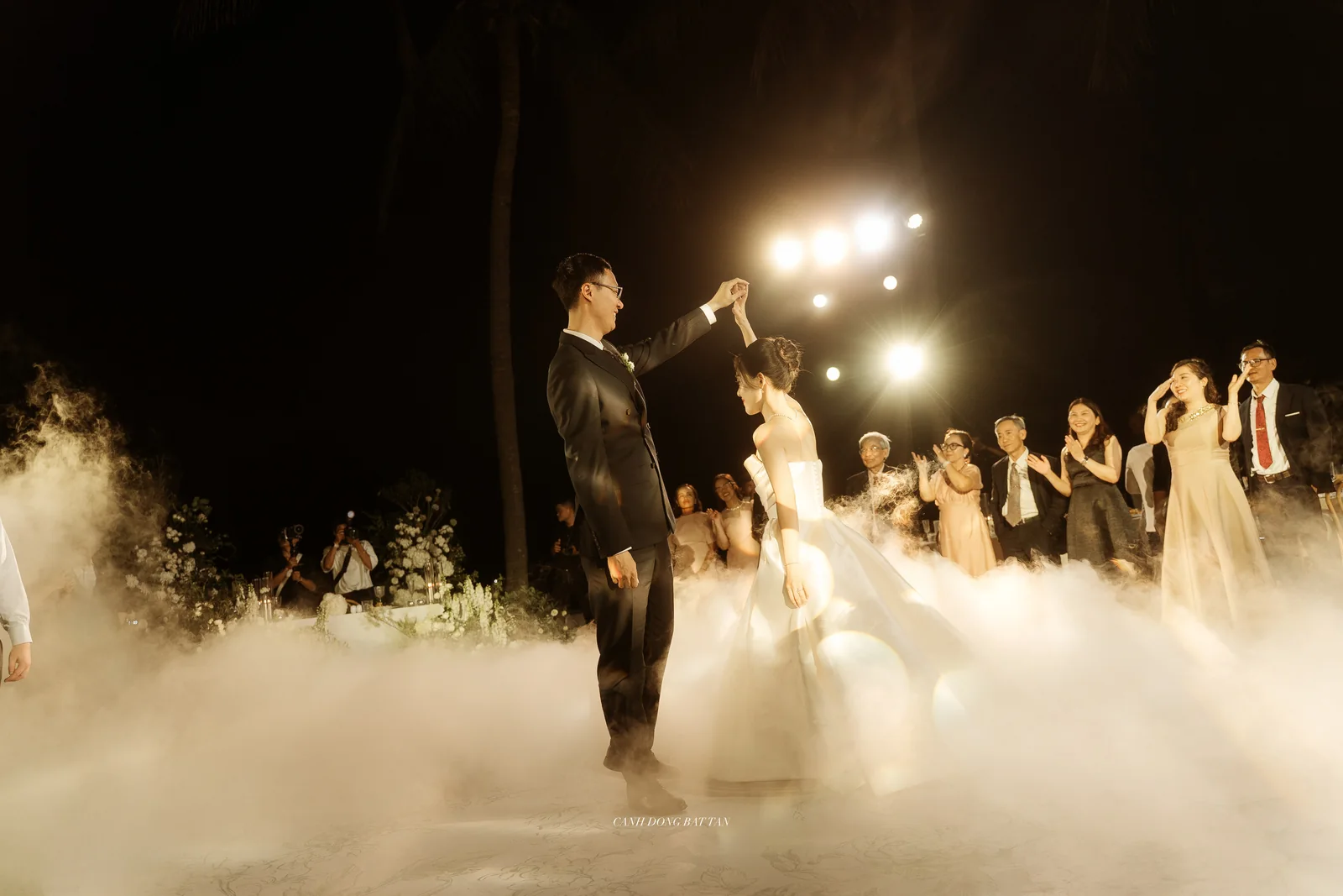 An evening beachfront wedding celebration at Hyatt Regency Danang Resort and Spa