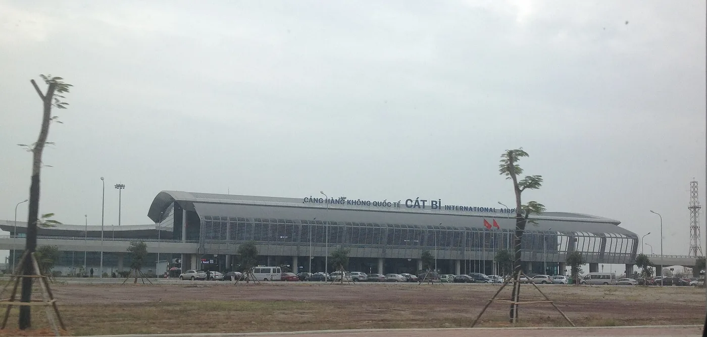The passenger terminal at Cat Bi International Airport seen from across the road