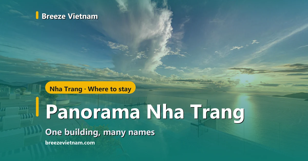 Panorama Nha Trang guide card, title over a photo of the 40th-floor infinity pool